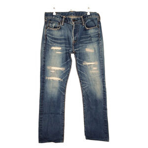 Kuro Mens Graphite Selvedge Denim Jeans Japan 34x29 Distressed Oikawa Button Fly